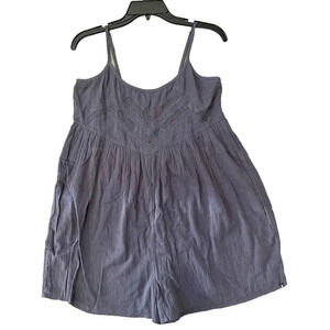 Volcom Women’s Bangalow Summer 100% Cotton Romper Size XS Purple Beach Coverup